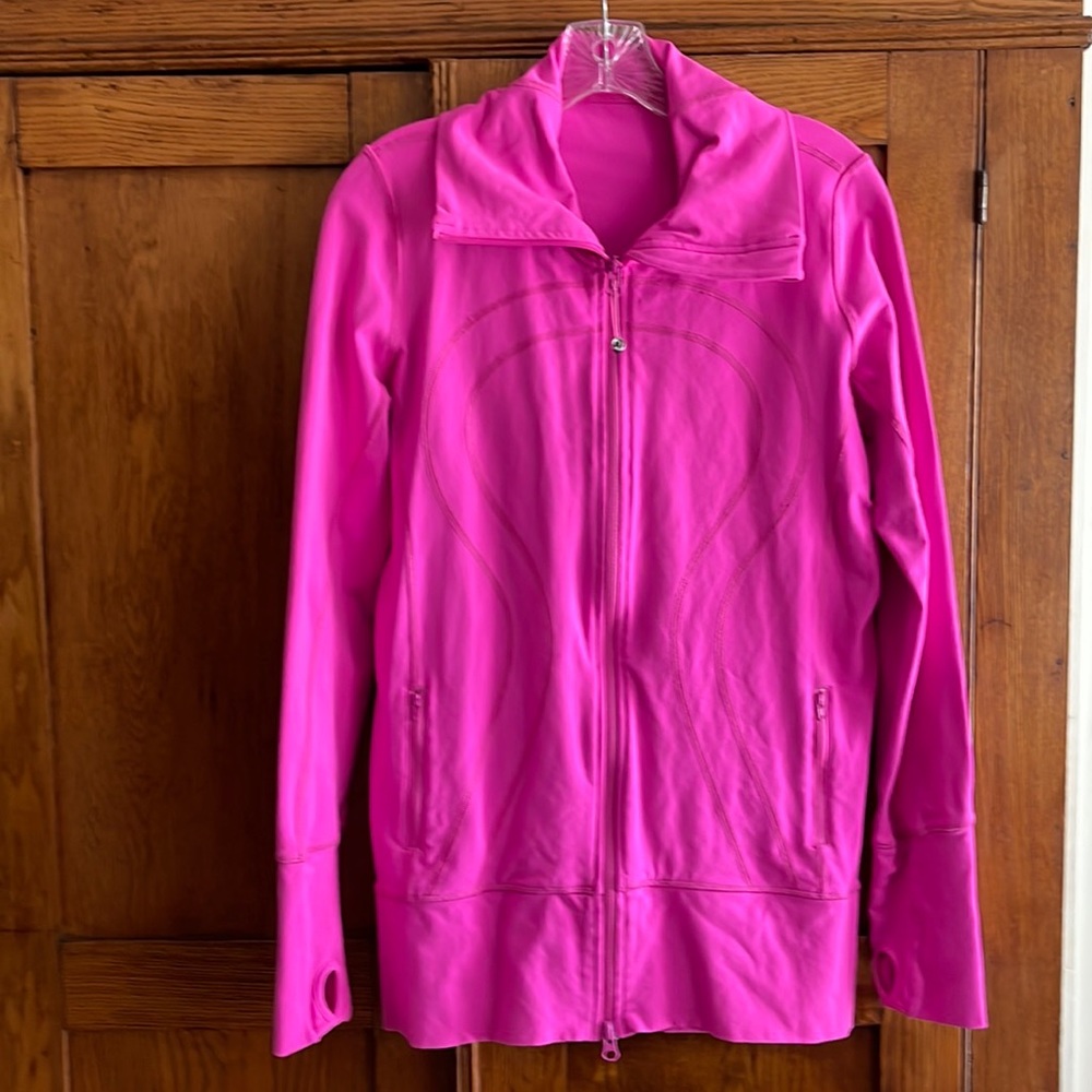 Hot pink Lululemon jacket.